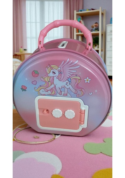Şirin Metal Unicorn Kumbara Şifre Korumalı modelleri
