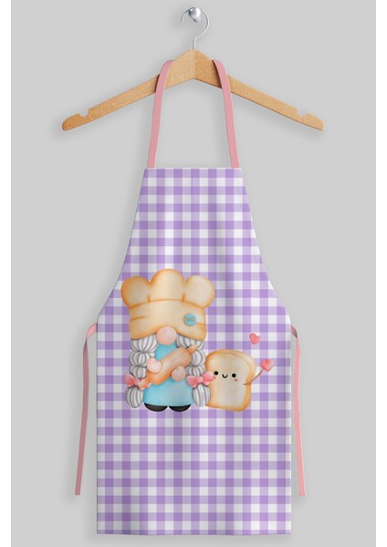 Mor Pötikareli Anne ve Çocuk Mutfak Önlüğü Seti, Şık ve Kullanışlı Çiftli Tasarım fiyatları