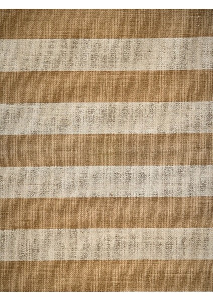 Kahverengi Çizgili Pamuk Keten Mutfak Bezi (2 Adet)