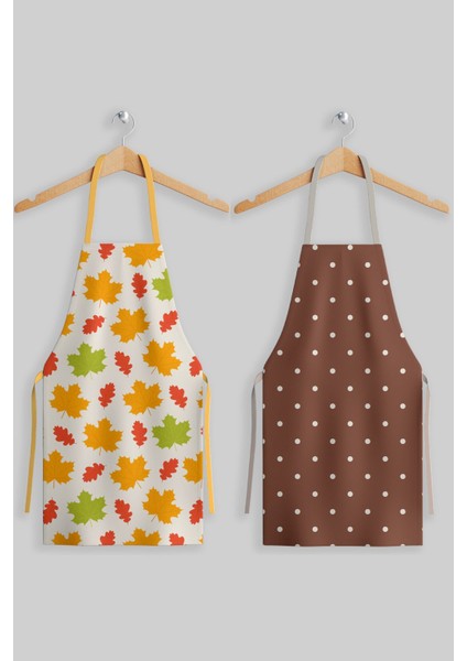 Renkli 2'li Mutfak Önlüğü Seti, Şık ve Fonksiyonel Ev Gereçleri