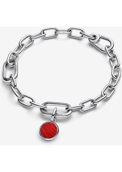 Yazı Işlenebilir Kırmızı Murano Mini Madalyon Charm 925 Ayar Gümüş fırsatları