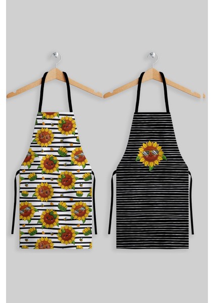 Ay Çiçeği Mutfak Önlüğü Seti, Siyah, 2'li, Şık ve Kullanışlı Tasarım fiyatları