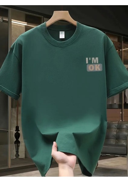 Unisex I'm Ok Baskılı Oversize %100 Pamuk T-Shirt fiyatları