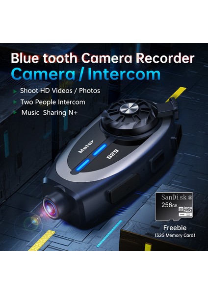 Q29 Motosiklet Kask Bluetooth Kulaklık 1080P Kamera Geniş Açı Su Geçirmez Intercom fırsatları