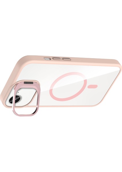 Iphone 16E Kılıf Kamera Korumalı Magsafe Şeffaf Renkli Kenar Standlı + Lens Koruyucu fiyatları