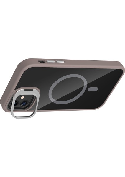 Iphone 11 Kılıf Kamera Korumalı Magsafe Şeffaf Renkli Kenar Standlı + Lens Koruyucu fiyatları