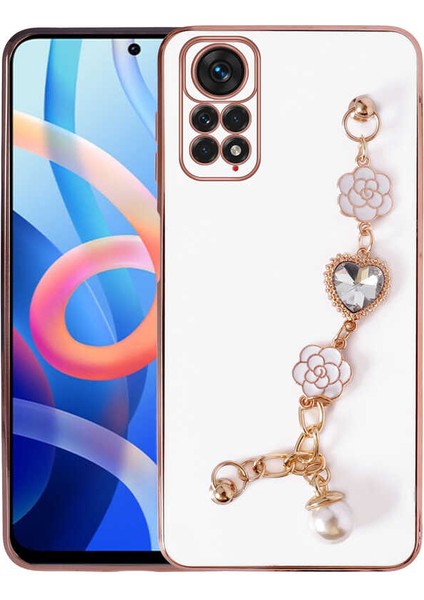 Xiaomi Redmi Note 11 Pro 5g Kılıf El Tutamaçlı Kamera Korumalı Mtsc Taka Silikon Kapak-Beyaz