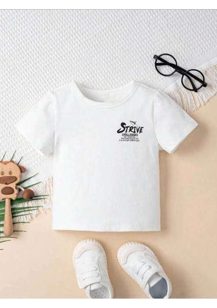 Strive Challenges Ön ve Arka Baskılı Oversize Çocuk T-Shirt fiyatları