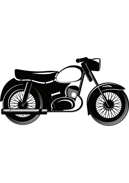 Klasik Motosikletler Model 3 Oto Özel Yeni Sticker 25 x 12 cm