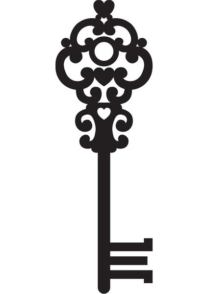 Tarihi Anahtar Desen Model 8 Oto Özel Yeni Sticker 10 x 30 cm