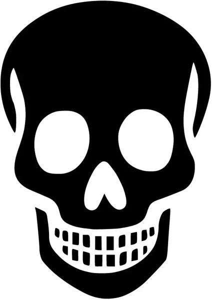 Sevimli Kurukafa Oto Özel Yeni Sticker Siyah 25 x 35 cm