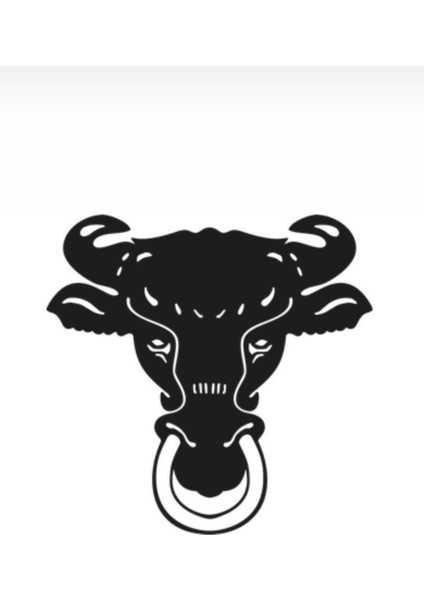 Boğa Başı Oto Özel Yeni Sticker 25 x 22 cm