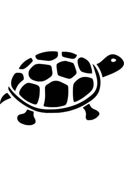 Kaplumbağa Model 1 Oto Özel Yeni Sticker Siyah 25 x 15 cm