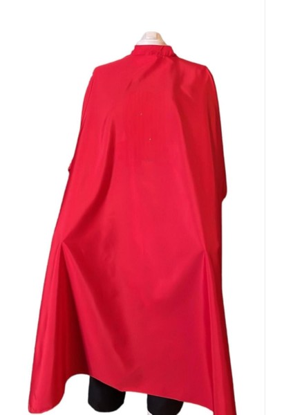 Kırmızı Saç Kesim Önlüğü, Trend Berber Müşteri Koruyucu