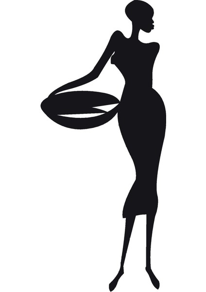 Afrikalı Kadın Model 9 Oto Özel Yeni Sticker 15 x 36 cm