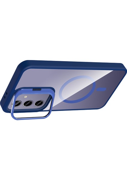 Samsung Galaxy S24 Kılıf Kamera Korumalı Magsafe Şeffaf Renkli Kenar Standlı + Lens Koruyucu fiyatları