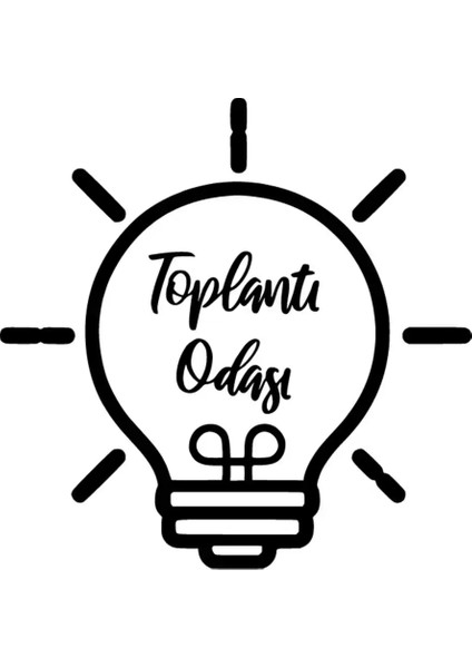 Toplantı Odası Oto Özel Yeni Sticker Siyah 25 x 25 cm