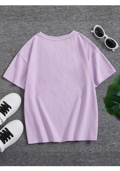 Minik Kalp Baskılı Oversize Çocuk T-Shirt fiyatları
