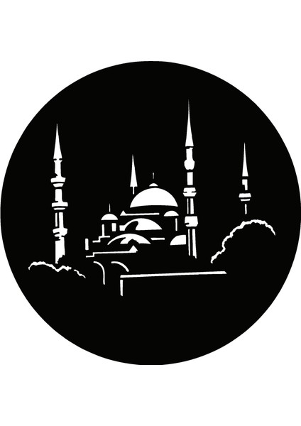 Cami Silueti Model 2 Oto Özel Yeni Sticker 20 x 20 cm