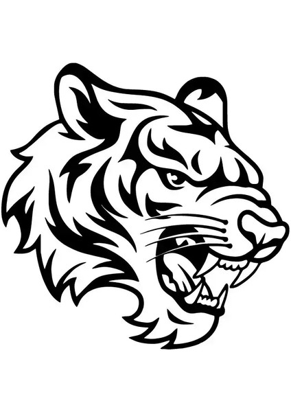 Kızgın Kaplan Oto Özel Yeni Sticker Siyah 30 x 30 cm