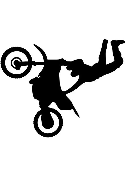 Motokroscu Model 2 Oto Özel Yeni Sticker Siyah 30 x 24 cm