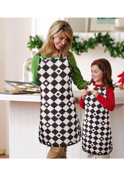 Çocuklar Için Siyah Sıvı Geçirmez Önlük, Anne ve Kız Için Ayrı Satış Seçeneği