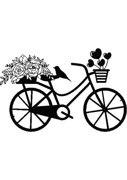 Bisiklet Model 8 Oto Özel Yeni Sticker 30 x 21 cm