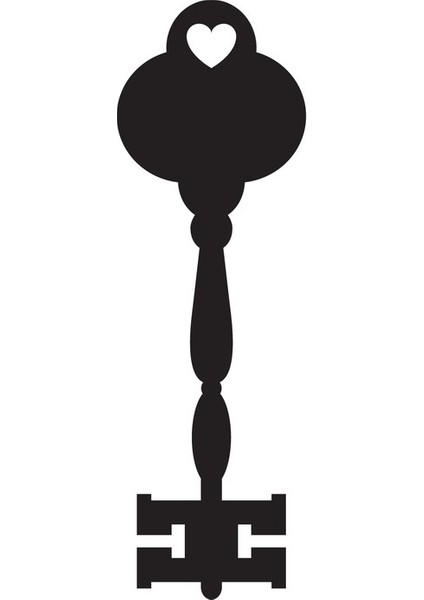 Tarihi Anahtar Desen Model 10 Oto Özel Yeni Sticker 10 x 32 cm