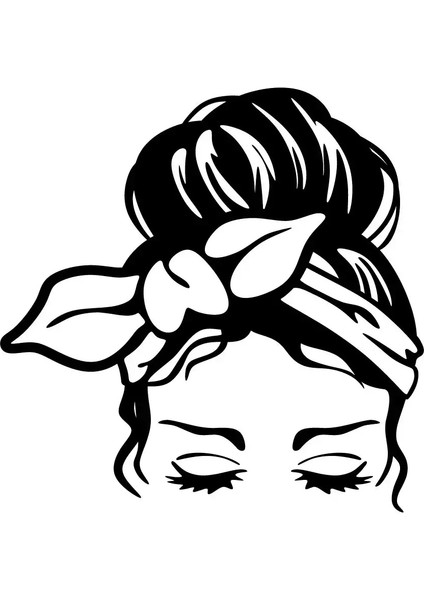 Köylü Güzeli Oto Özel Yeni Sticker Siyah 30 x 30 cm