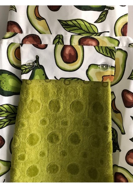 Yeşil Avokado Desenli Mutfak Önlüğü, Şık ve Koruyucu Tasarım fiyatları