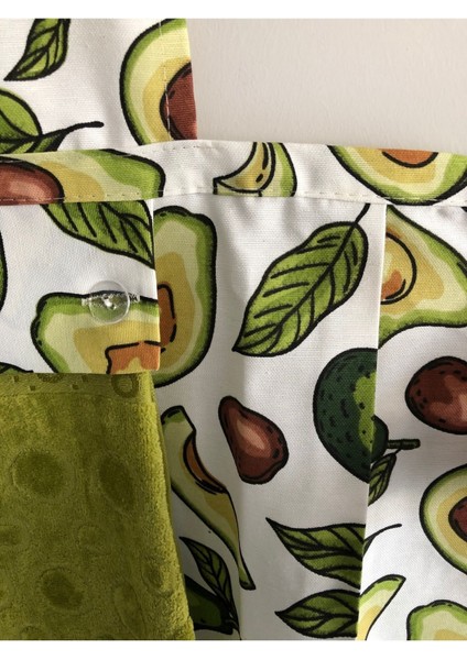 Yeşil Avokado Desenli Mutfak Önlüğü, Şık ve Koruyucu Tasarım modelleri