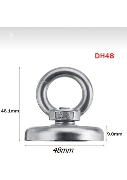 Magnet Fishing Halatlı Neodyum Pot Mıknatıs Seti, 48MM Çapında Kancalı Mıknatıs Balıkçılığı fiyatları