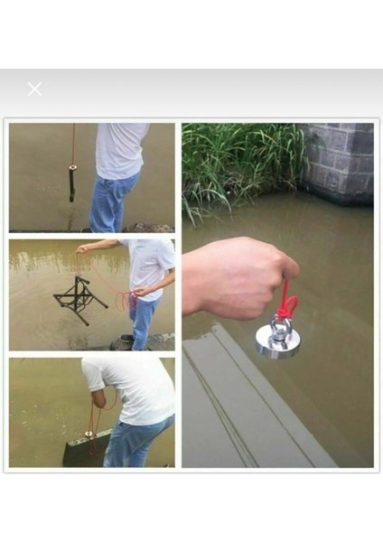 Magnet Fishing Halatlı Neodyum Pot Mıknatıs Seti, 48MM Çapında Kancalı Mıknatıs Balıkçılığı modelleri