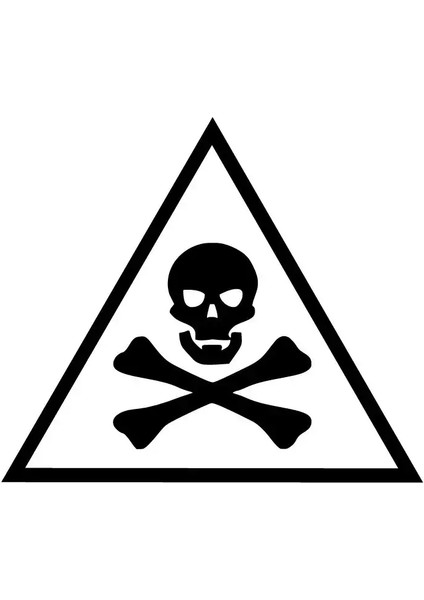 Ölüm Tehlikesi Oto Özel Yeni Sticker Siyah 15 x 13 cm