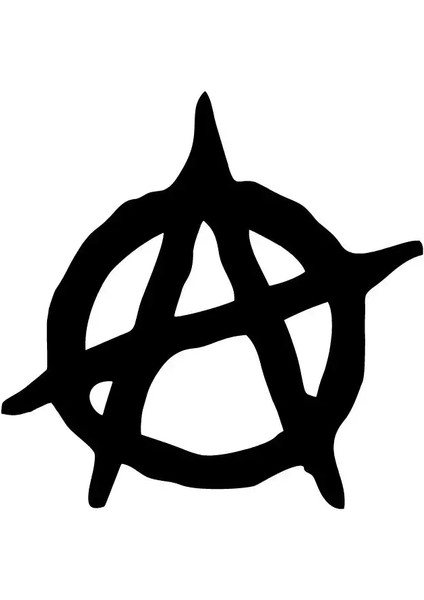 Anarchy Oto Özel Yeni Sticker Siyah 15 x 15 cm