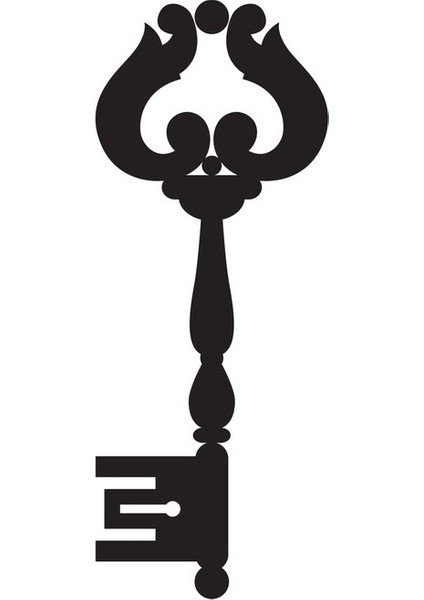 Tarihi Anahtar Desen Model 1 Oto Özel Yeni Sticker 10 x 26 cm