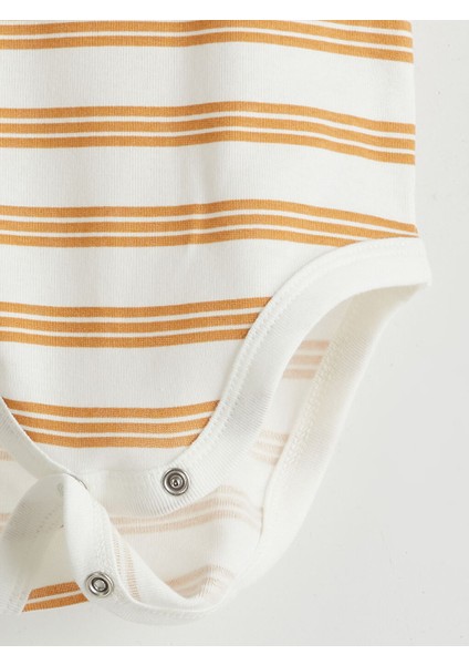 Yeni Sezon Bisiklet Yaka Cizgili Erkek Bebek Citcitli Bodysuit 2'l - S5KJ57Z1 indirimleri