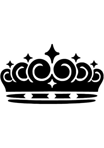 Kraliçe Tacı Oto Özel Yeni Sticker Siyah 25 x 15 cm