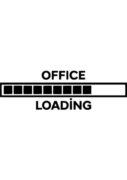 Office Loading Oto Özel Yeni Sticker Siyah 30 x 9 cm