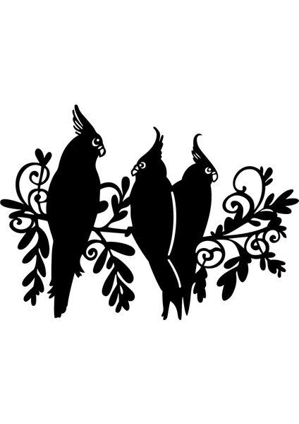 Papağan Ailesi Oto Özel Yeni Sticker 30 x 21 cm