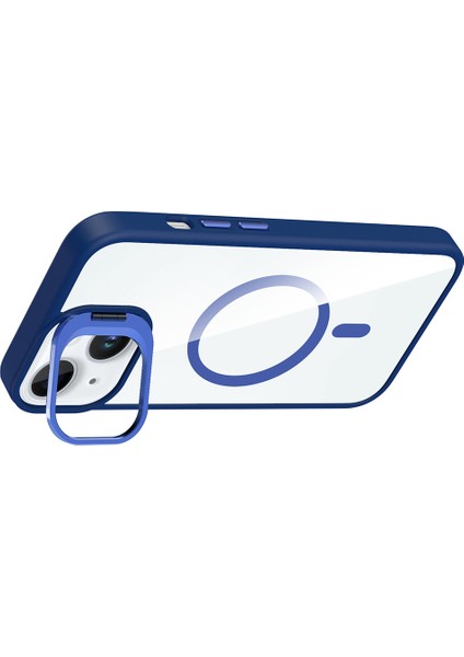 Iphone 13 Kılıf Kamera Korumalı Magsafe Şeffaf Renkli Kenar Standlı + Lens Koruyucu fiyatları