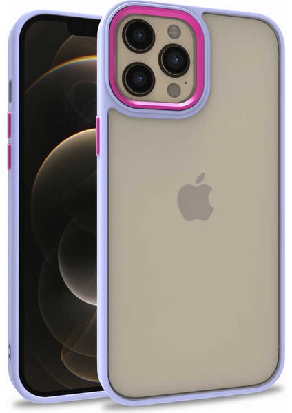 iPhone 12 Pro Max Kılıf Mtsc Flora Kapak-Lila