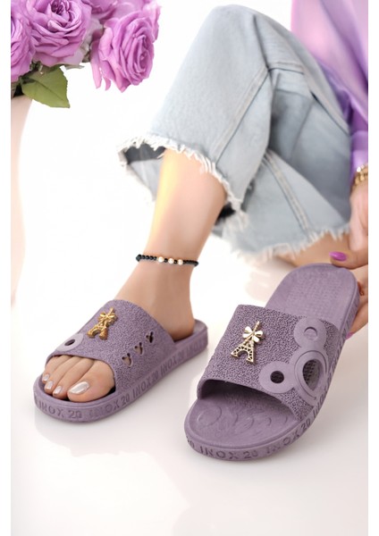 Kadın Terlik Kaydırmaz Su Geçirmez Şık Ev Dışarı Plaj Yazlık Günlük Terlik