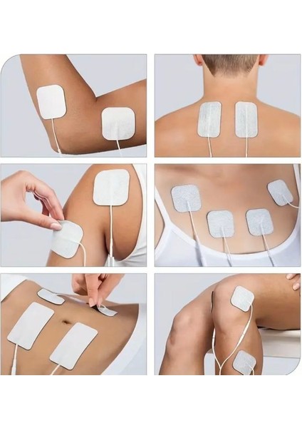 Tens Pedi Elektrot 2 Adet 5x9 cm 2 Adet 5x5 cm 4'lü 1 Paket Köpük modelleri