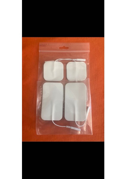 Tens Pedi Elektrot 2 Adet 5x9 cm 2 Adet 5x5 cm 4'lü 1 Paket Köpük