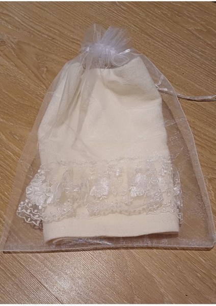 12'li Beyaz Tül Havlu Kesesi, 20X30CM, Söz, Nişan, Düğün, Hediye, Araba Konvoy Için Ideal modelleri