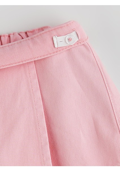 Yeni Sezon Basic Kiz Cocuk Denim Gorunumlu Sort Etek - S5QJ86Z1 modelleri