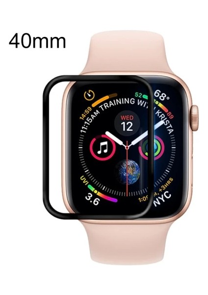 Ally Apple Watch 5-4 40MM 3D Pmma Kavisli Full Cam Ekran KORUYUCU-(1903) - LORCE3804-9001
