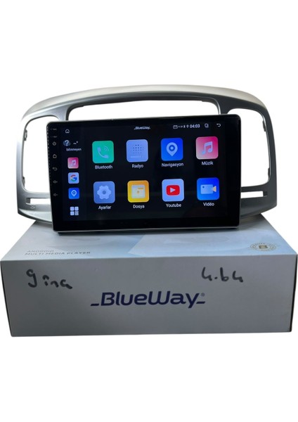 Hyundai Accent Era Blueway 4-64 Profesyonel Oem Multimedia