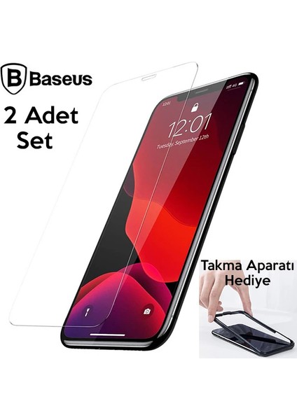 Baseus Iphone 11 Pro- X-Xs 0.3mm Ful Tempered Cam Ekran Koruyucu 2 Adet SET-(1903) - LORCE1794-610